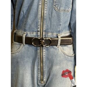 Salvatore Ferragamo Belt Womens Large Brown / Black Reversible Leather Flawed